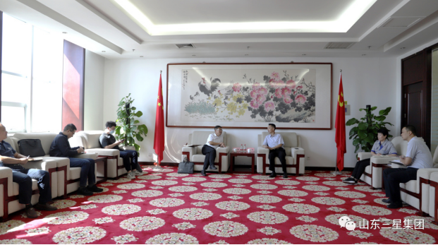 濱州市工信局黨組成員、副局長孫軼修來山東三星集團(tuán)調(diào)研